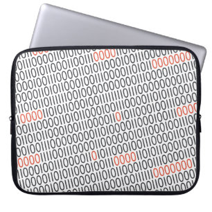 Capa Para Notebook Detalhes vermelhos do CÓDIGO BINÁRIO