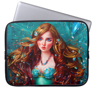 Capa Para Notebook Deusa Do Mar De Sereia Ninfa Siren Sob Arte Da Águ
