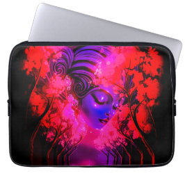 Capa Para Notebook Deusa Neon em Floresta Encantada
