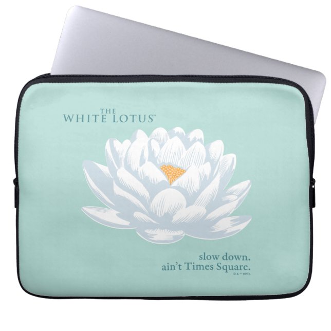 Capa Para Notebook Devagar, Ain Times Square - O Lotus Branco (Frente)