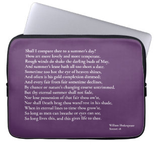 Capa Para Notebook Devo compará-lo a um dia de verão? sonnet 18