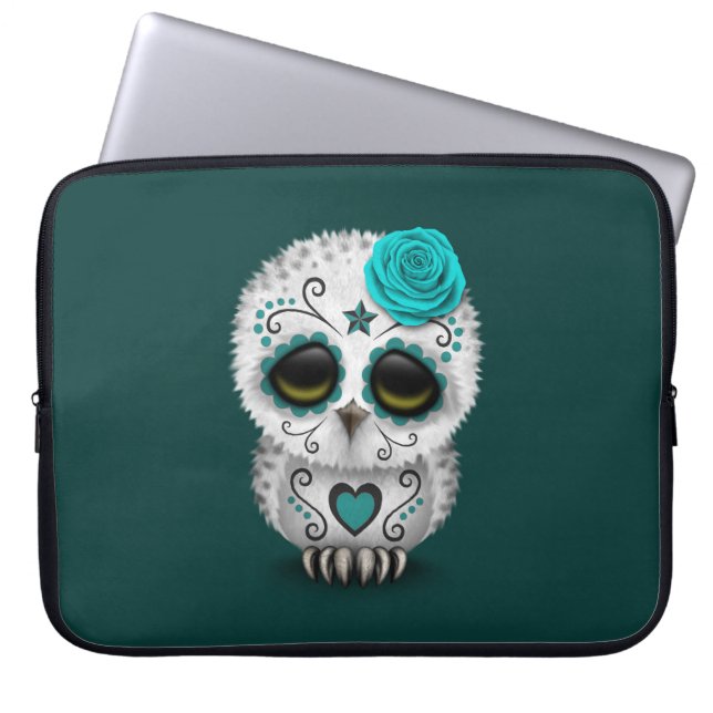 Capa Para Notebook Dia bonito da cerceta da coruja inoperante do (Frente)