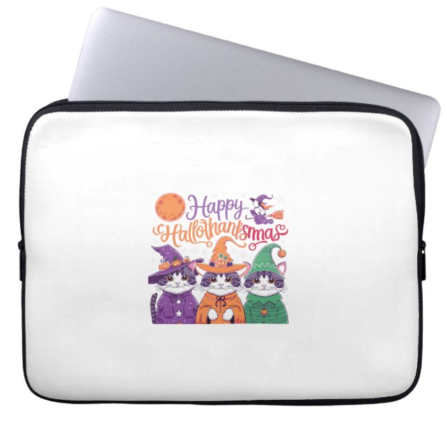 Capa Para Notebook Dia das Bruxas Ação de Graças Natal Feliz HalloTha (Frente)