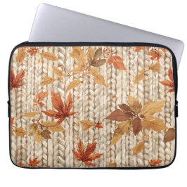 Capa Para Notebook Dia de Ação de Graças,Folhas de Outono Crochet Est