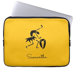 Capa Para Notebook Dia de as mães, Incrível Silhouette Dancer Orange