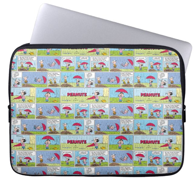 Capa Para Notebook Dia De Chuva No Jogo Do Beisebol (Frente)