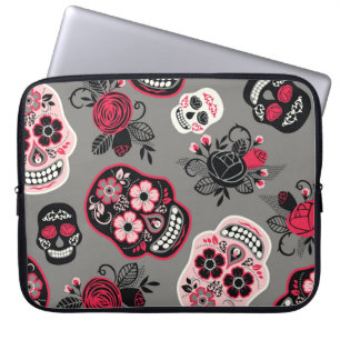 Capa Para Notebook Dia de los Muertos: Padrão Vintage