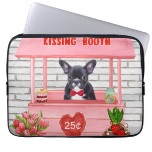 Capa Para Notebook Dia de os namorados de Buldogue Francês Beijando B