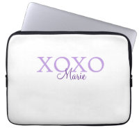 Dia de os namorados Xoxo adicione nome pastel roxo