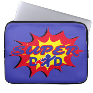 Capa Para Notebook Dia de os pais de quadrinhos do Pai Super Hero