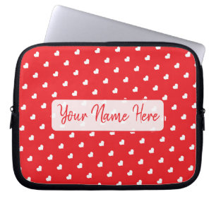 Capa Para Notebook Dia dos Namorados Coração Padrão de Amor Moderno
