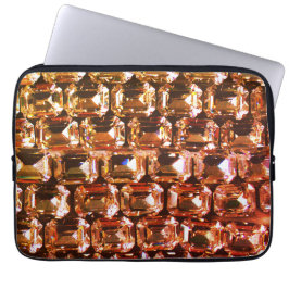 Capa Para Notebook Diamantes amarelos, diamantes de laranja, gemstone