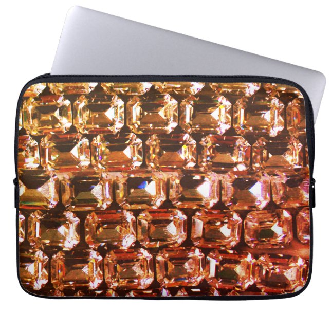 Capa Para Notebook Diamantes amarelos, diamantes de laranja, gemstone (Frente)
