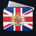 Capa Para Notebook Diamond Jubilee Union Flag e Royal Crest<br><div class="desc">Royal Crest e Union Flag do Reino Unido da Grã-Bretanha Excelente e da Irlanda Norte,  bolsas de laptop comemorativa do Diamond Jubilee.</div>