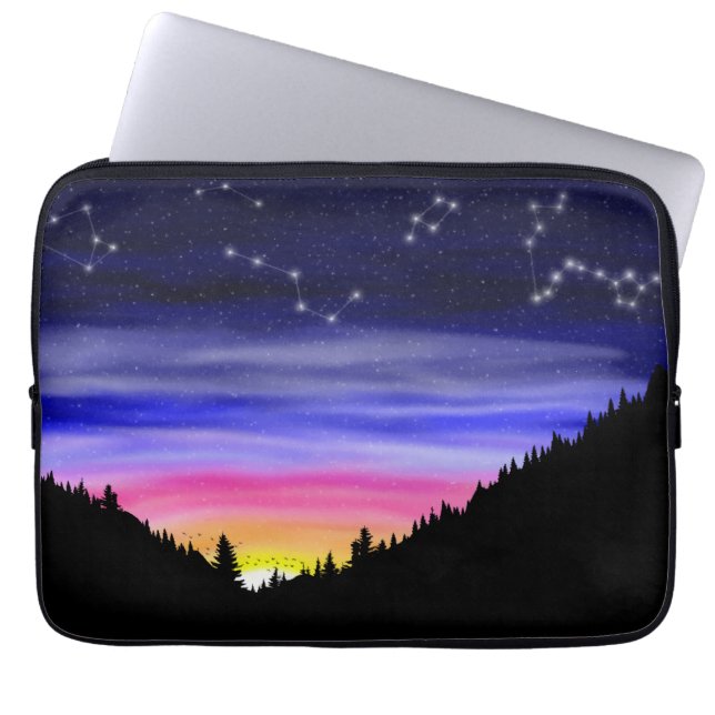 Capa Para Notebook Diamond Night Bolsa de laptop (Frente)