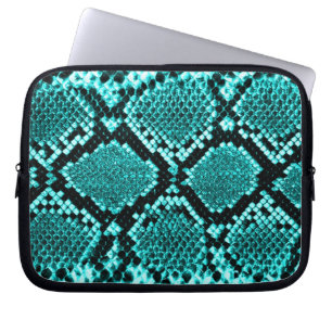 Capa Para Notebook Diamond Rattlesnake Cobra Skin aqua