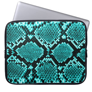 Capa Para Notebook Diamond Rattlesnake Cobra Skin aqua