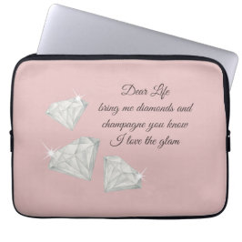 Capa Para Notebook Diamonds & Champagne Quote – Dear Life Edition