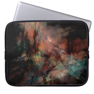 Capa Para Notebook digital fractal abstrato