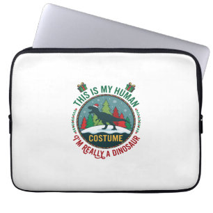 Capa Para Notebook Dinosauro de Fantasia Humana Gorro de Natal de Pin