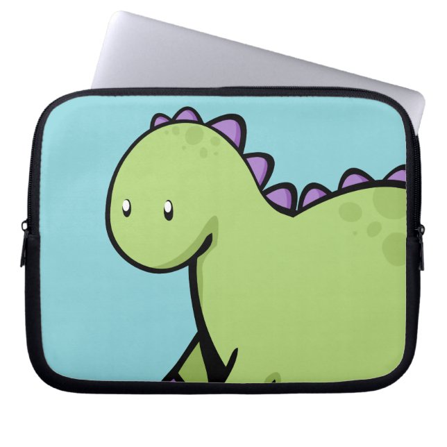 Capa Para Notebook Dinossauro Verde (Frente)