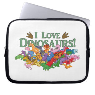 Capa Para Notebook Dinossauros bonitos e coloridos