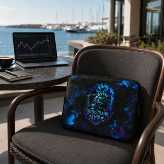Capa Para Notebook Disciplina Sobre Hype Bitcoin Pincelada Azul 