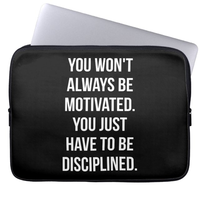 Capa Para Notebook Disciplina vs Motivação - Workout Inspiracional (Frente)