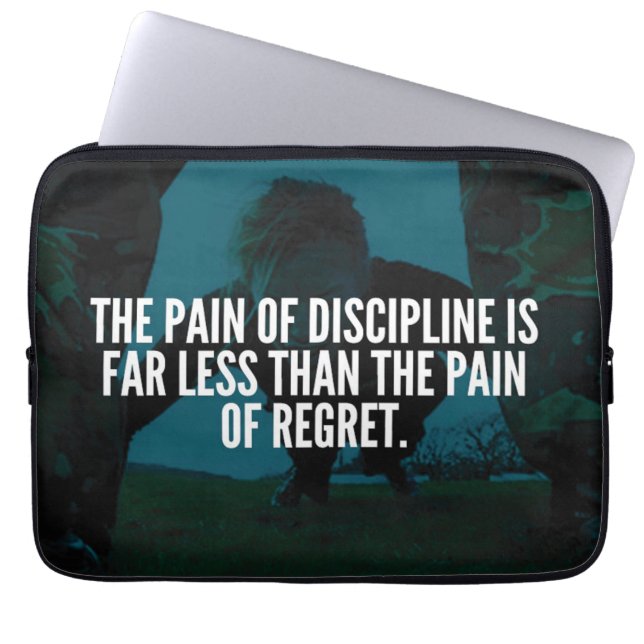 Capa Para Notebook Disciplina - Workout Inspiracional (Frente)