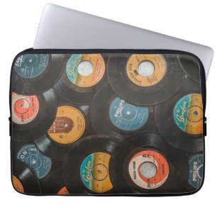 Capa Para Notebook Discos Clássicos de Vinil Preto