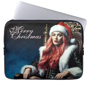 Capa Para Notebook Diva de Couro e Pelos – Feliz Natal