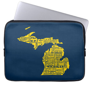 Capa Para Notebook Diversão Amarelo e Marinho do Estado Azul das cida