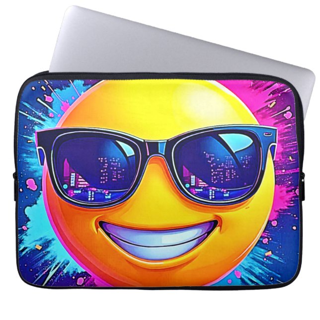 Capa Para Notebook Diversão legal 😎 Emoji Splash (Frente)
