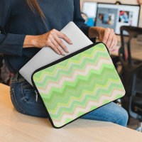 Diversão Verão - Verde limão Laranja Ikat Zigzag P