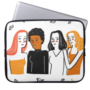 Capa Para Notebook Diversas garotas, várias nacionalidades juntas.