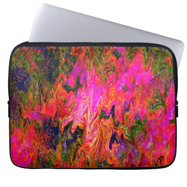 Capa Para Notebook Divertimento psicodélico negro e esquisito....... (Frente)