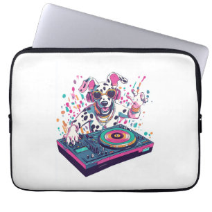 Capa Para Notebook DJ Dalmatian � Festa Rave de EDM do Cão