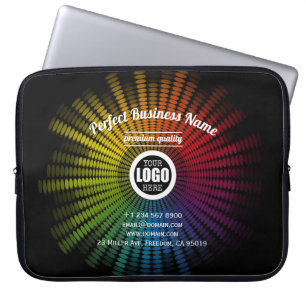 Capa Para Notebook DJ Music Colorida Sound Wave Criativa Legal