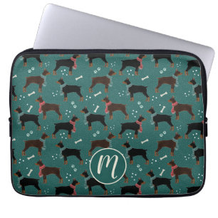 Capa Para Notebook Dobermanes vermelhos e negros em Escarpões Padrão