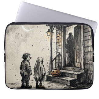 Capa Para Notebook Doce ou travessura Halloween Horror