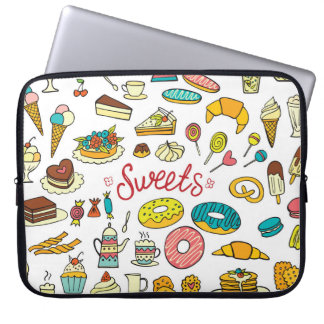 Capa Para Notebook Doces de rosca coloridos: design de sobremesa