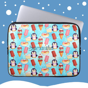 Capa Para Notebook Doces para Sorvetes de pinguim
