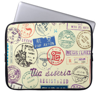 Capa Para Notebook Documento Vintage: Coleção do Conjunto de Carimbos