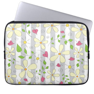 Capa Para Notebook Dodô floral feliz da margarida de primavera