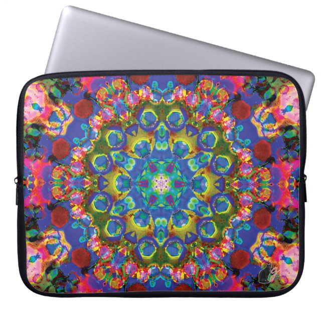 Capa Para Notebook Doily Kaleidoscope Bolsa de laptop (Frente)