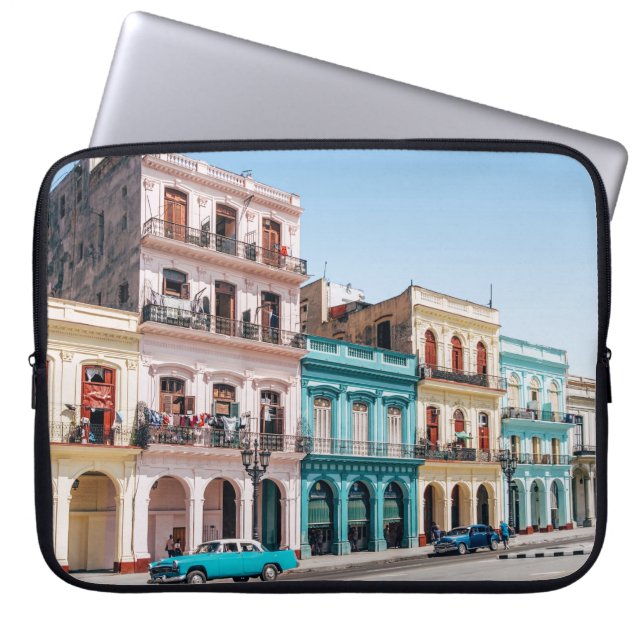 CAPA PARA NOTEBOOK DOIS CARROS ESTACIONADOS FORA DO EDIFÍCIO (Frente)