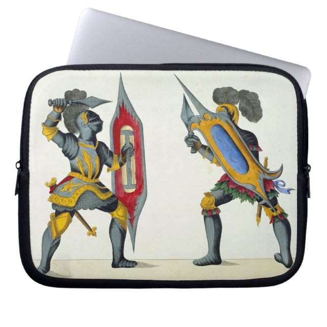 Capa Para Notebook Dois cavaleiros que lutam, placa 'de uma história (Frente)