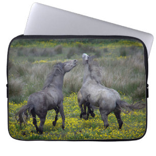 Capa Para Notebook Dois Cavalos Saltam e Jogam