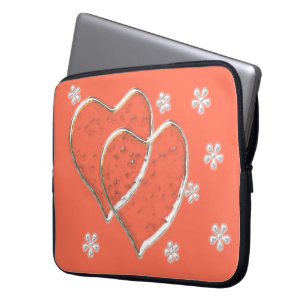 Capa Para Notebook dois corações transparentes, casamento romântico