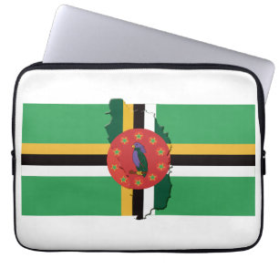 Capa Para Notebook DOMINICA Mapa Patriótico BRANCO